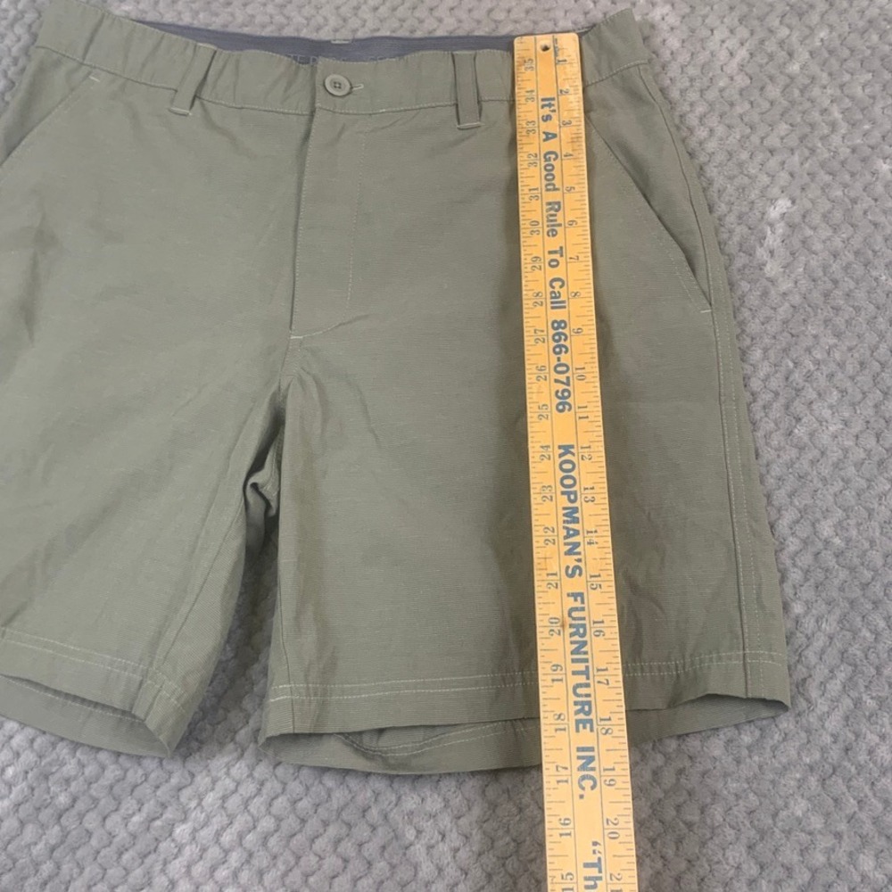 Swannies Golf Shorts Mens 34 Olive Green Performance Stretch Flat Front - Picture 2 of 10